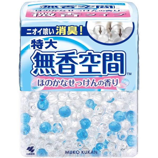 他サイト： 無香空間 置き型 消臭剤 芳香剤 玄関 クローゼット 部屋の芳香剤 消臭ビーズ でしっかり 消臭 トイレ ペット のニオイにも 小林製薬 微の商品画像