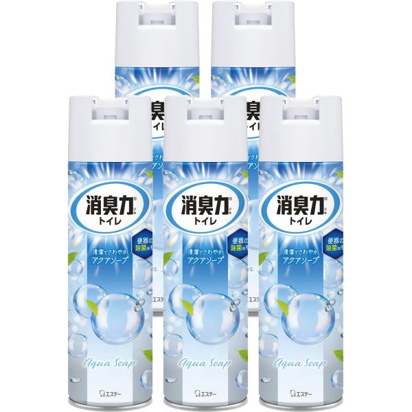 他サイト： 消臭力 まとめ買い トイレ用 スプレー アクアソープ 365mL×5個 トイレ 消臭スプレー 消臭剤 消臭 芳香剤の商品画像