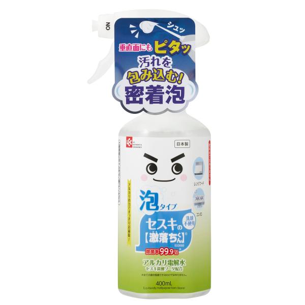 レック(LEC) セスキの激落ちくん 密着泡スプレー 洗剤 400ml (洗浄・除菌・消臭) アルカリ電解水 + セスキ炭酸ソーダ 安心 安
