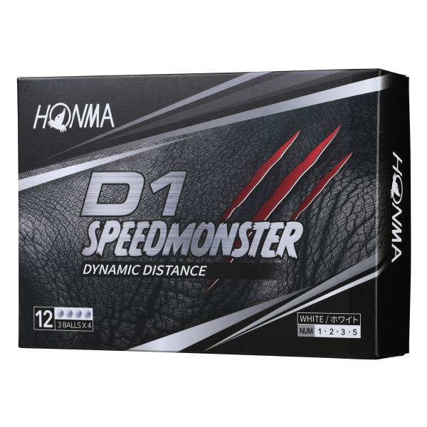 他サイト： ホンマ ゴルフ ボール D1 SPEED MONSTER スピードモンスター 1ダース 12球入り BT2003 本間 HONMAの商品画像