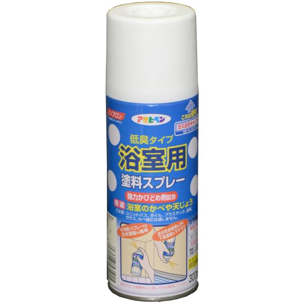 アサヒペン 浴室用塗料スプレー 300ML 白