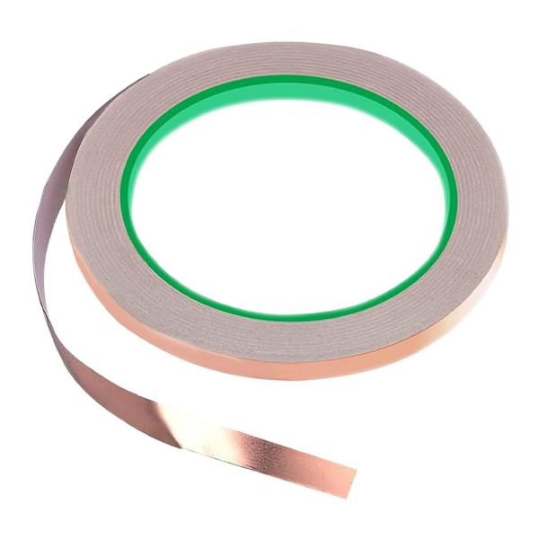 SANJAOYEE 銅箔テープ 幅10mm×長さ20m 導電性銅箔粘着テープ 両面導電性 金属テープ 耐熱 強粘着 銅箔粘着テープ 静電気除