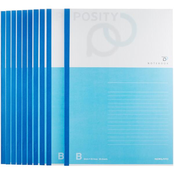 他サイト： コクヨ(KOKUYO) ノート ポジティ セミB5 B罫 30枚 10冊 P3ノ-31BX10の商品画像