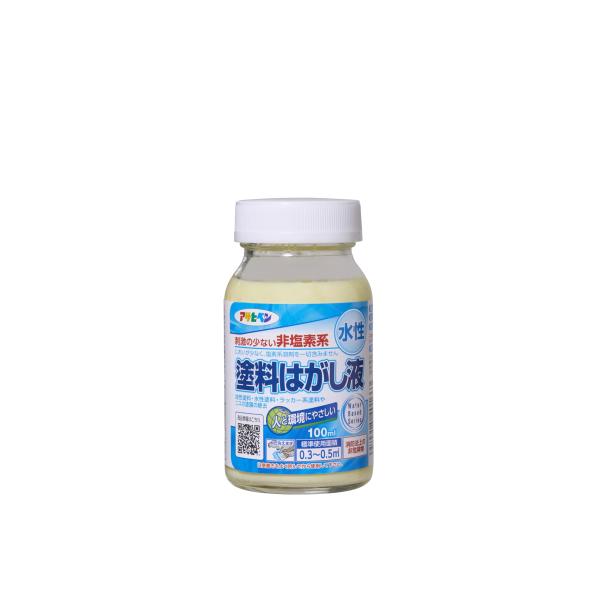 アサヒペン 剥離剤 水性塗料はがし液 100ml 水性 低臭 はがし液 非塩素系 低刺激 人と環境にやさしい 非(消防法上) 日本製