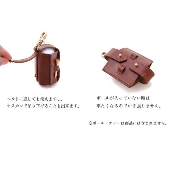 ゴルフボールケース duende 栃木レザー ユニセックス メンズ