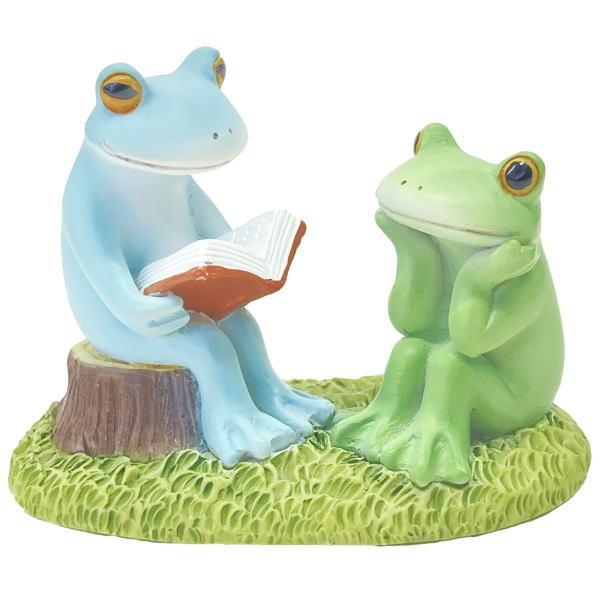 コポー 読書 本棚 フィギュア ダイカイ Copeau コポー 2匹のカエルの読書時間 /フィギュア・カエル