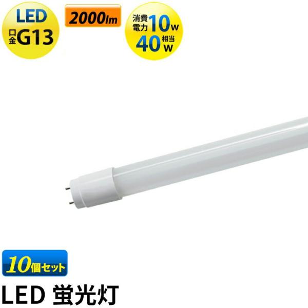 Led蛍光灯 40w形 1cm 10本セット ベースライト 昼白色 ギフ 包装 ポリカーボネイト ビームテック Ltp40ky 10