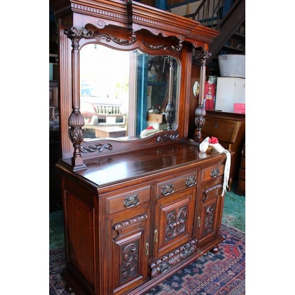 イギリスアンティーク家具 ビクトリアン/サイドボード ミラーバック