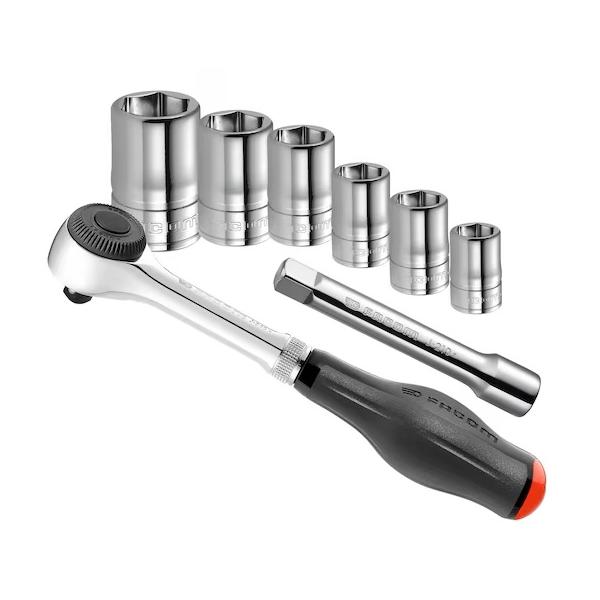 Facom-J.360PACK 3/8Dツイストハンドルラチェット&ソケットセット8pc