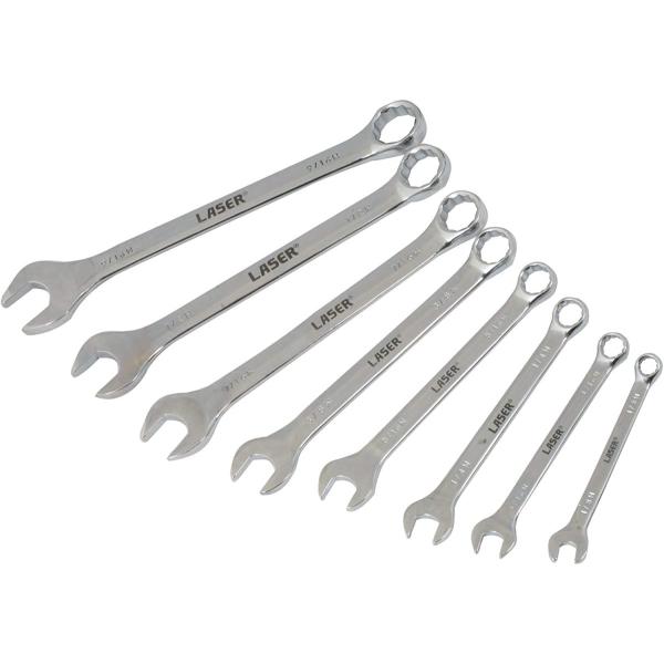 Laser-4446 ウィットワースコンビネーションスパナセット-8pc