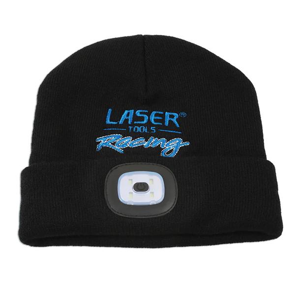 Laser 6899 Laser Tools Racing ビーニーハット 充電式ランプ付き