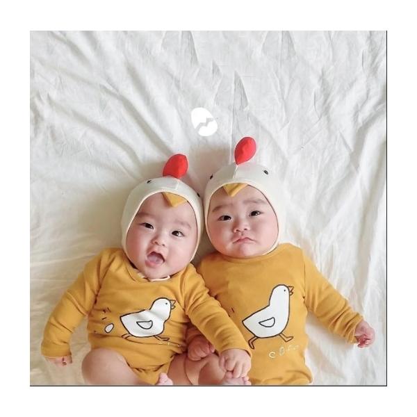 2点セット 子供 新生児 ベビー 赤ちゃん ロンパース 帽子付 長袖半袖 ひよこ コスプレ ハロウィン衣装 パーティー 撮影 おしゃれ 動物 着ぐるみ 可愛い ベビー服