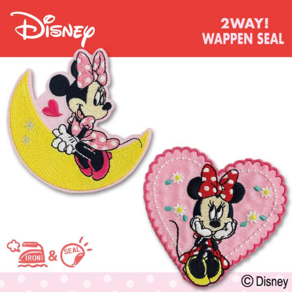 ミニーマウス 刺繍画 縫い絵 一枚限定生産 Disney ワッペン ミニーマウス ポルカドット 大 ディズニー 水玉