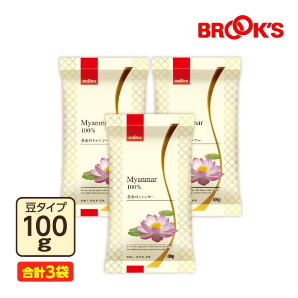 豆 黄金のミャンマー100gお買得セット レギュラーコーヒー コーヒー コーヒー豆 珈琲 珈琲豆 ブルックス BROOK'S BROOKS