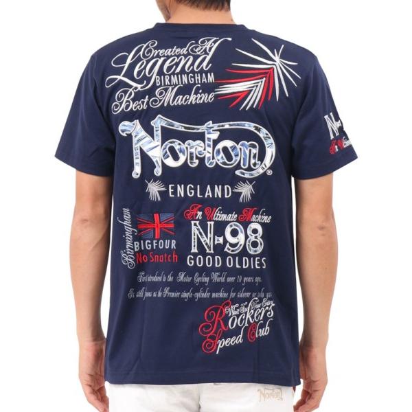 ノートン（NORTON） 半袖Tシャツ 192N1012 リゾート柄 Vネック 半袖T