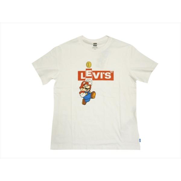 リーバイス Levi's X SUPER MARIO(スーパーマリオ) コラボ グラフィック クルーネック半袖Tシャツ 224910706 ホワイト