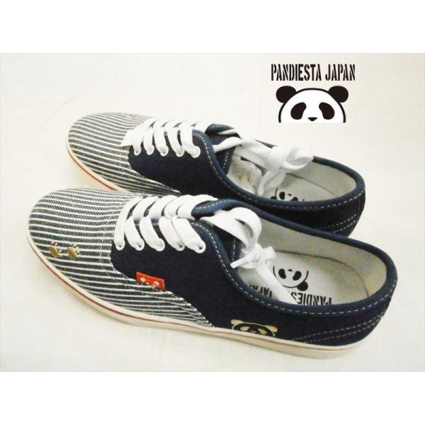 錦 にしき Pandiesta パンディエスタ キックス デッキシューズ 5621 パンダ刺繍 スニーカー デニム生地切替 インディゴ ヒッコリー Buyee Buyee Japanese Proxy Service Buy From Japan Bot Online
