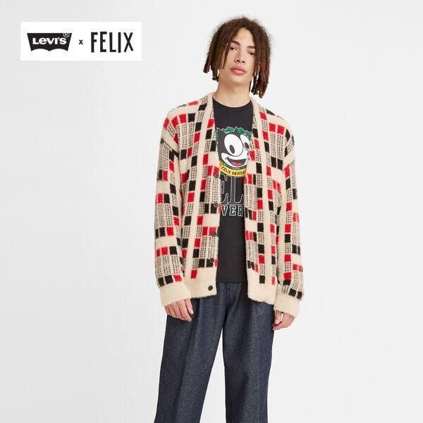 Levi's リーバイス Levi's×FELIX THE CAT ボクシー カーディガン Levi's リーバイス Levi's×FELIX THE CAT ボクシー カーディガン