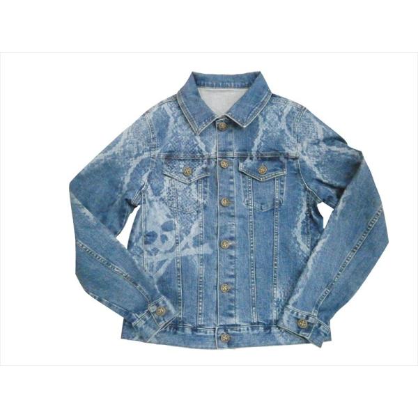 ☆美品☆ BE AMBITION デニムジャケット　スカル　蛇柄　y2k 刺繍 bros-clothing_e29101