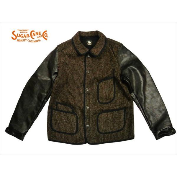 SUGAR CANE SC13704 ビーチクロスレザー袖ジャケット 38 bros-clothing_sc13704