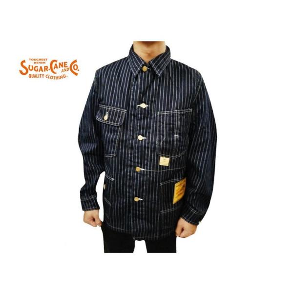 SC14001 SUGAR CANE WABASH STRIPE カバーオール SUGAR CANE CANE/シュガーケーン ジャケット SC14001 9oz