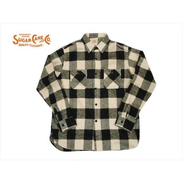 シュガーケーン長袖ネルシャツ XL SUGAR CANE シュガーケーン 長袖シャツ SC27697 ツイル ブロック
