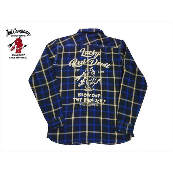 長袖チェックネルシャツ TEDMAN テッドマン TNS-700 エフ商会 efu アメカジ チェーン刺繍 TEDMAN（テッドマン） エフ商会 TNS-700 アメカジ 長袖ネルシャツ