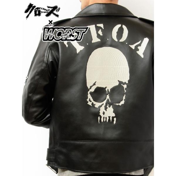 CROWS×WORST クローズ×ワースト レザー ライダース ジャケット T.F.O.A