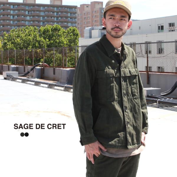 sage de cret サージュデクレコットンリネン ショップコート　サイズM sage de cret サージュデクレコットンリネン ショップコートサイズM