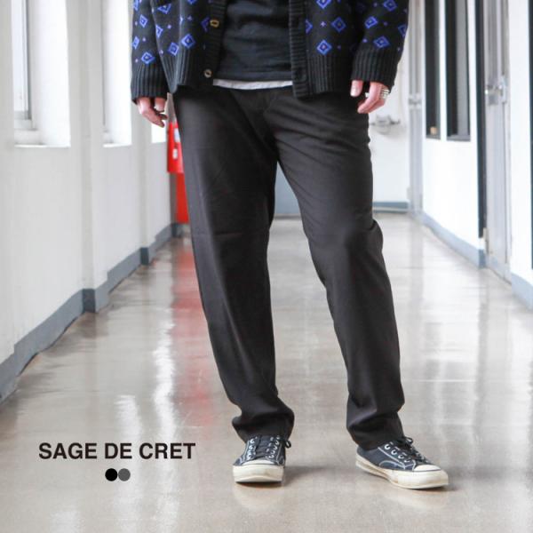 sage de cret サージュデクレ ウールイージーチェックパンツ