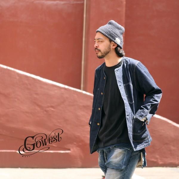 GOWEST（ゴーウエスト） NO COLLAR WORK JACKET/8oz WORK DENIM/ONE 