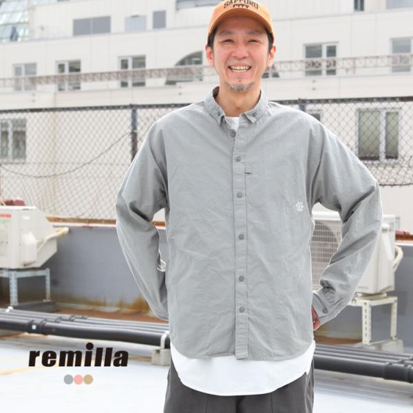remilla デルタシャツ 2024AWアイボリー コットン 長袖シャツ brownfloor_r25-1203