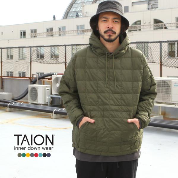 TAION（タイオン） ダウンパーカー OVER SIZE DOWN PK : BROWN FLOOR