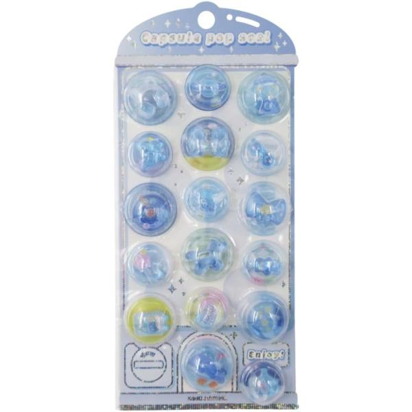 カミオジャパン ステッカー CAPSULE POP SEAL ほしくずぽっぷ 230367カプセルがそのまま貼れるシールです。カプセルの中にしゃかしゃか揺れるダイカットパーツが入っています。シリーズ名 ほしくずぽっぷブランド名 カミオジャパ...