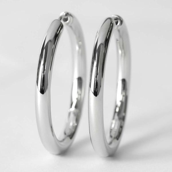 TOMWOOD シルバーリングピアス TOMWOOD - Oyster Hoops Small Silver / ピアス / 925