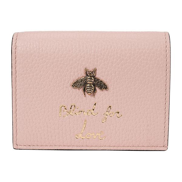 GUCCI BLIND FOR LOVE 蜂 二つ折り 財布 ピンク グッチ