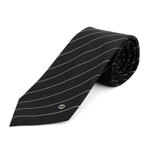 GUCCI ブラック シルク ネクタイ新品未使用高級ネクタイ グッチ ネクタイ GUCCI シルク100％ GGロゴ BLACK ブランド
