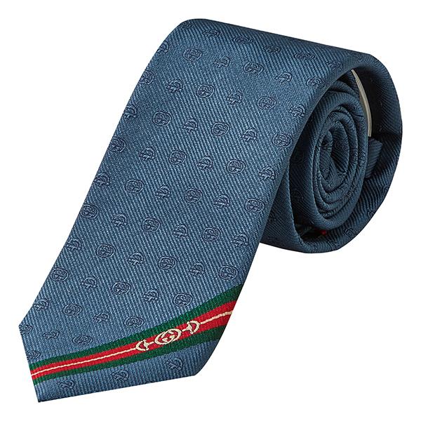 GUCCI 並行輸入 グッチ ネクタイ ダブルG ＆ホースビット 624057 4E002