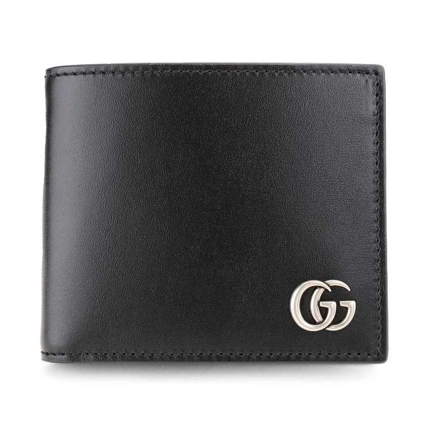 ✨付属品完備/極美品✨ グッチ GGスプリーム マーモント 折り財布 L字 黒 GUCCI（グッチ） 並行輸入 2つ折り財布 GUCCI GG マーモント 428726