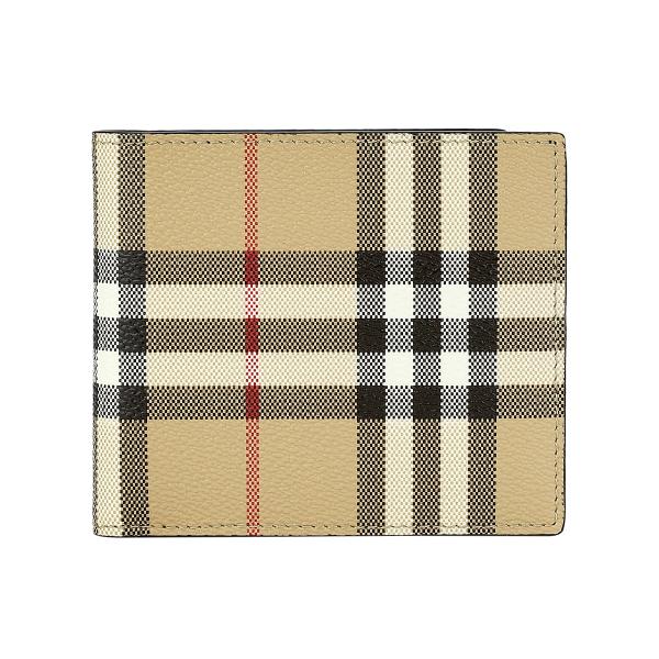 BURBERRY 三つ折り財布 チェック柄　　ブラック/ベージュ BURBERRY（バーバリー） 三つ折り財布 チェック柄 ミニ財布 ブラウン系