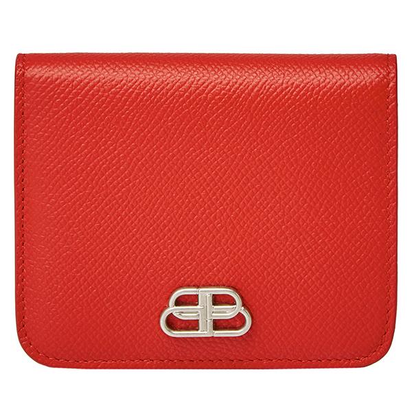 バレンシアガ 2つ折り財布 キャッシュ 601474 0OTXN 6406 レッド 赤  