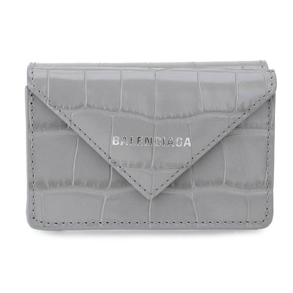 BALENCIAGA 三つ折り財布 グレー BALENCIAGA（バレンシアガ） 財布 三つ折り ミニ財布 グレー 灰色