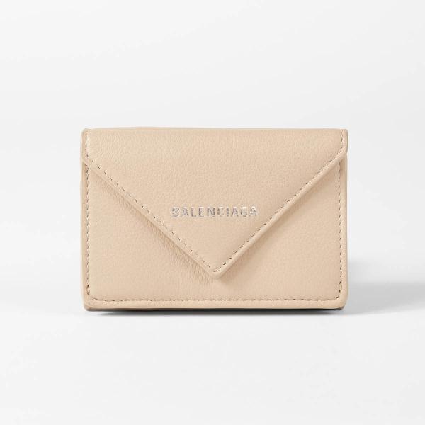 並行輸入 バレンシアガ 3つ折り財布 BALENCIAGA パピエ ペーパー 391446 DLQ0N 2730 ユニセックス ベージュ 爆買