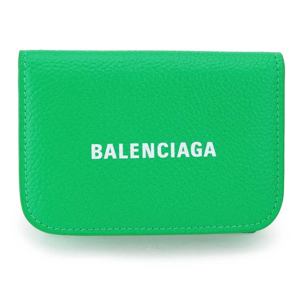 BALENCIAGA グリーン 三つ折り財布　袋つきです！ BALENCIAGA 並行輸入 バレンシアガ 3つ折り財布 キャッシュ 593813