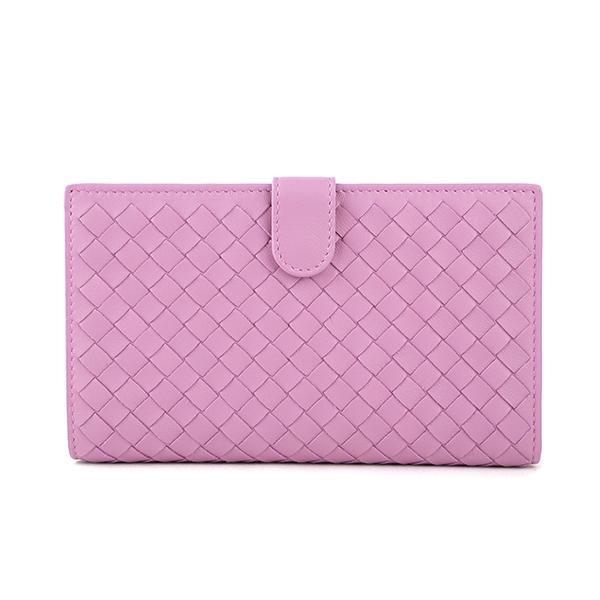 ボッテガヴェネタ　二つ折り財布　パープル ✨極美品✨】 ボッテガヴェネタ カセット ミディアム 二つ折り