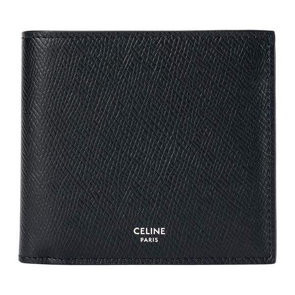 CELINE セリーヌ 2つ折り財布 レザー 10B653 BEN 38SI ブラック 黒  