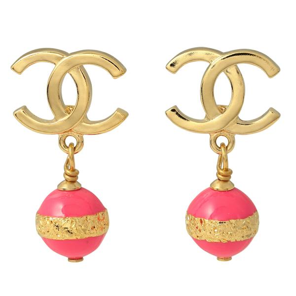 CHANEL ゴールド ロゴ ピアス シャネル ピアス CHANEL EARRING ABC445 ココマーク メタル