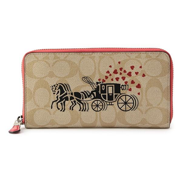 COACH コーチ 長財布 【正規品】 COACH 並行輸入 コーチ 長財布(ラウンドファスナー) ベージュ マルチ