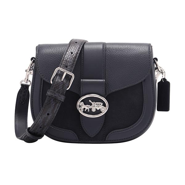 コーチ ショルダーバッグ ネイビー 紺 シルバー COACH C6432 SVF23