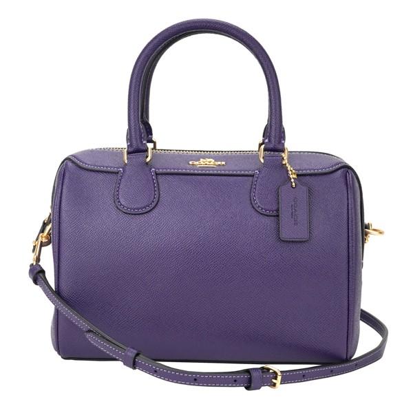 COACH 並行輸入 コーチ ハンドバッグ ダークパープル 紫 F32202 IMA2X